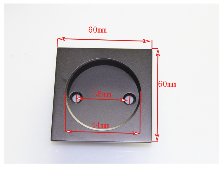 樂(lè)朗五金RSL-608DM 60*60黑色暗拉手