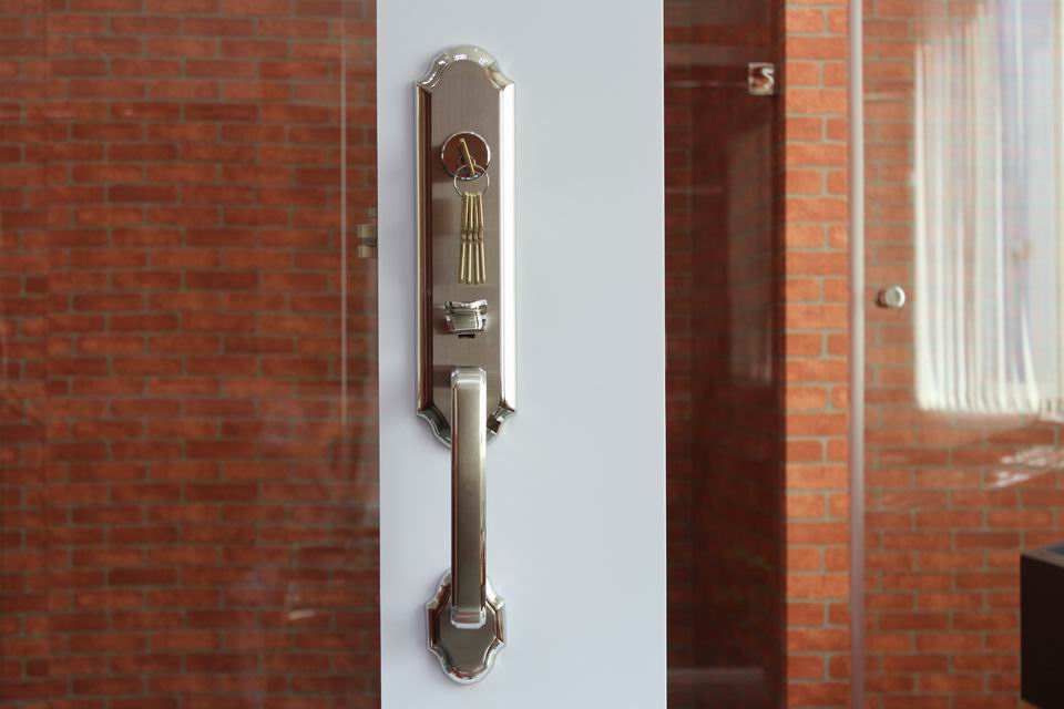 Factory Lever Door Lock Knob Handle Set Satin Nickel for Entry